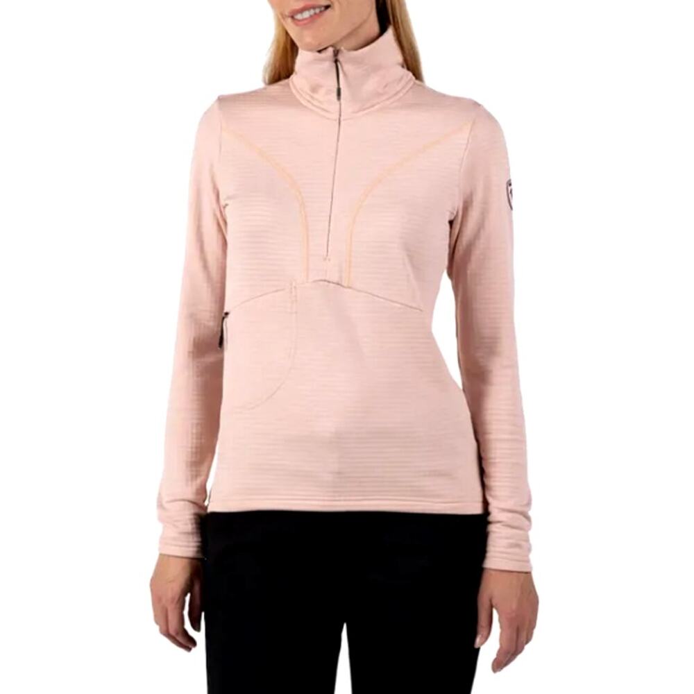 Rossignol Women's Powder Pink Blackside Fleece Hz Ski Sweatshirt Size S